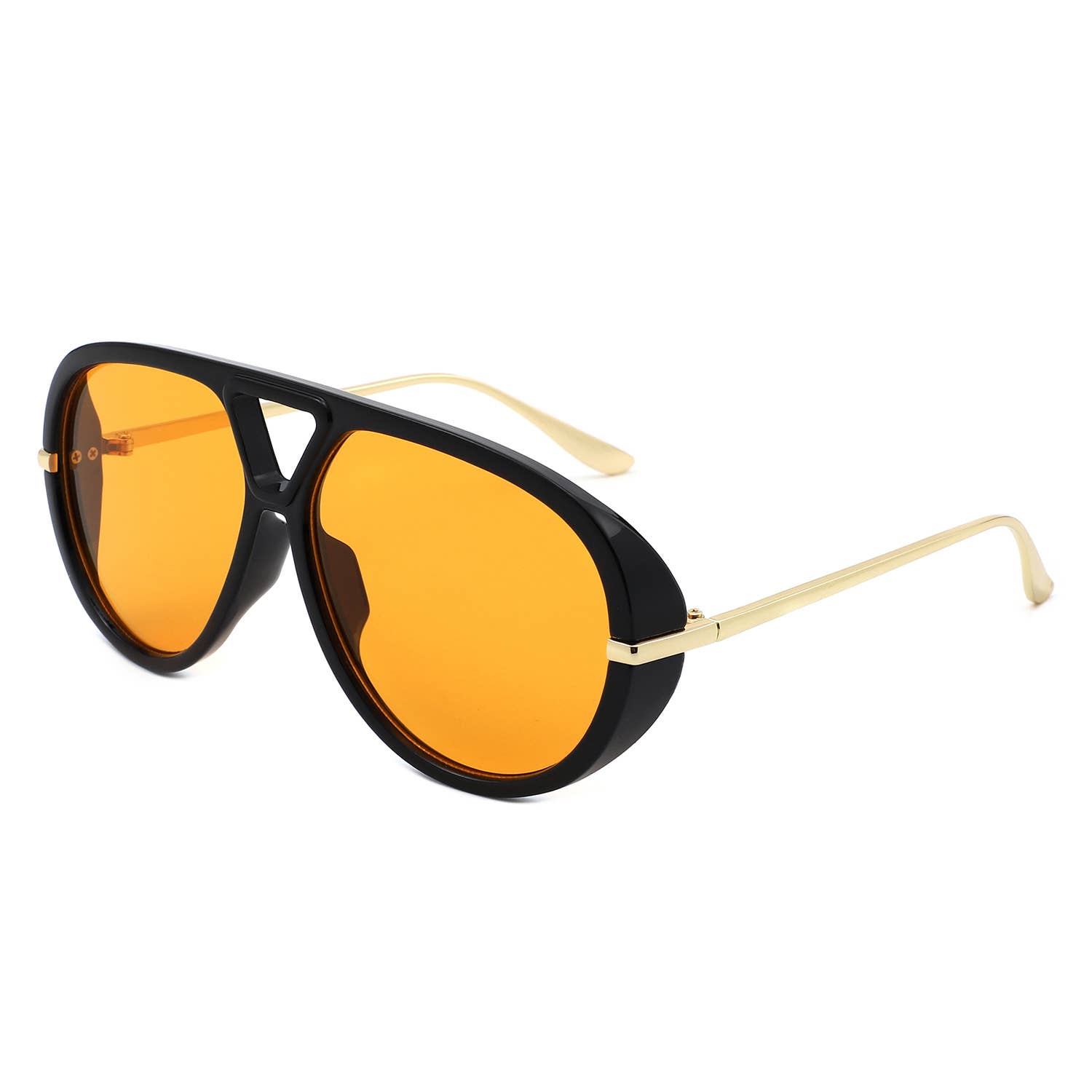 Cramilo Eyewear – wholesale Solglasögon - Dam – Retro Dubbelbrygga Djärva Mode Aviator Solglasögon9