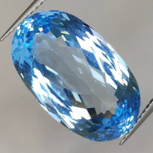 11.51ct ovaal gesneden blauwe topaas voor wholesale door Naturjoya