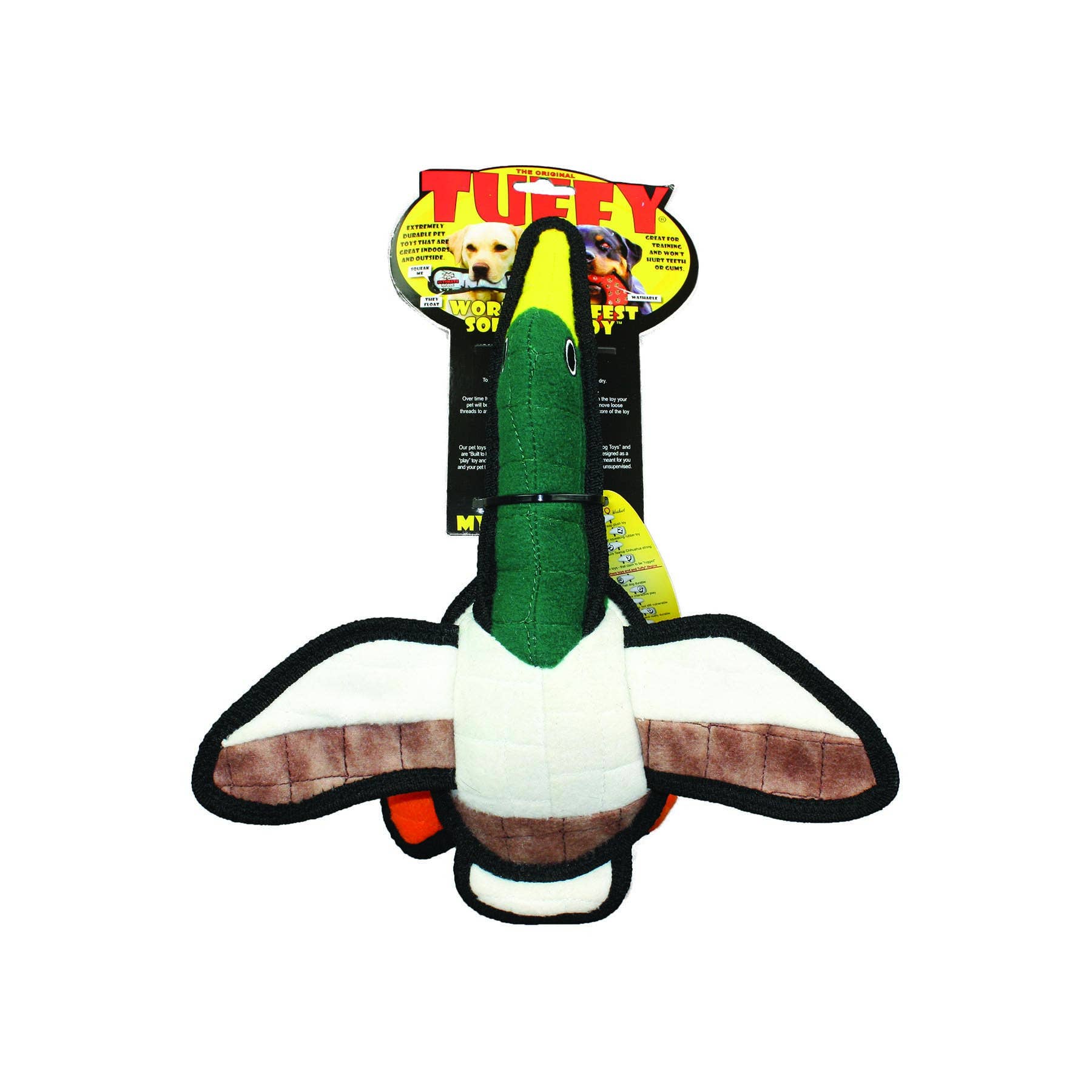 Tuffy Dog Toys - VIP Products - Wholesale Pet Squeaky Toy - Dog - Tuffy Jr Barnyard Duck, Durable, Tough, Squeaky Dog Toy6