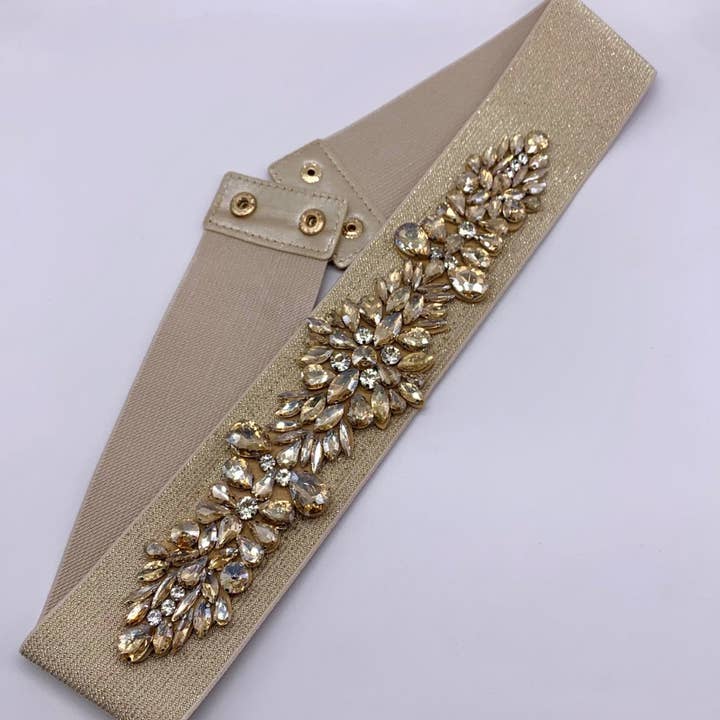 Invitadissimas - Wholesale Belt - Women's - Wide stone belt 0234