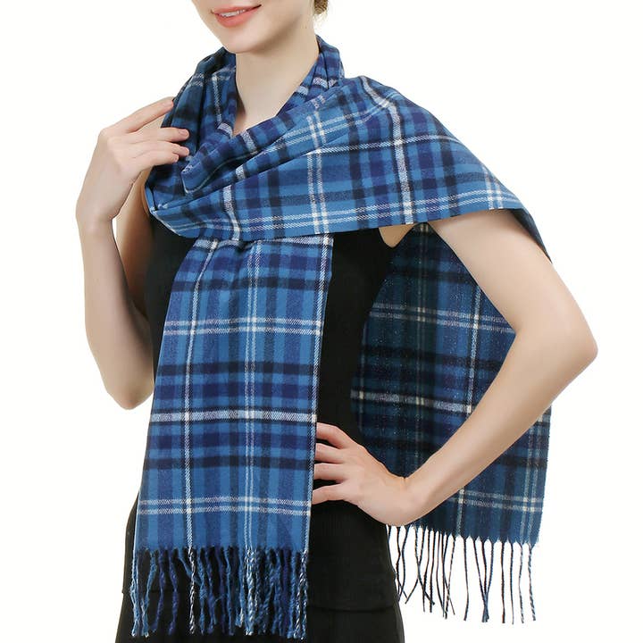 Fashion City - Wholesale Scarf - Women's - Classic Tartan Plaid Cashmere Feel Scarf 18
