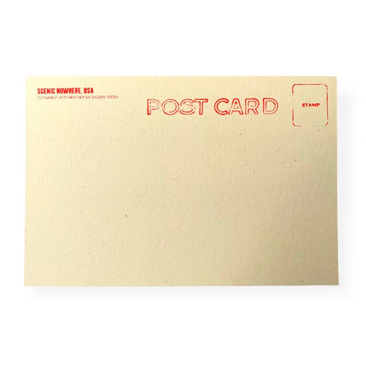 Salted Teeth - Wholesale Postcard - Greetings from Nowhere – Screen Printed Post Card2