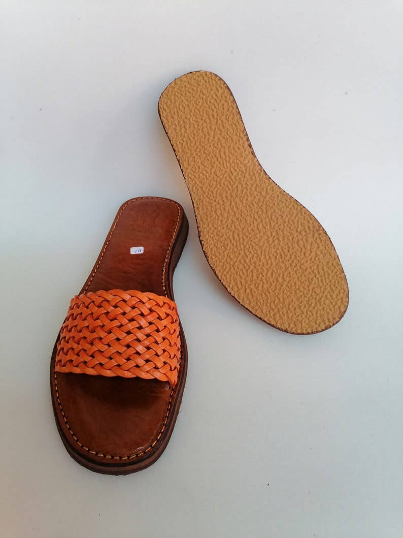 HandmadeBestSeller - Wholesale Sandals - Women's - Handwoven Leather Slide Sandals, Braided Strap, Durable Sole4