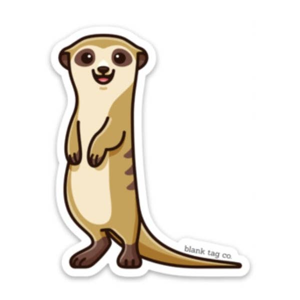 Blank Tag Co.® Waterproof Sticker - Meerkat for wholesale by Blank Tag Co. - Waterproof Stickers