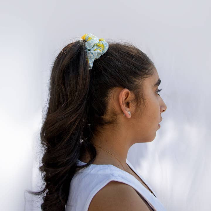 Wild Rose Accessories – wholesale Scrunchie - Women’s – Lemon Cotton Scrunchie1