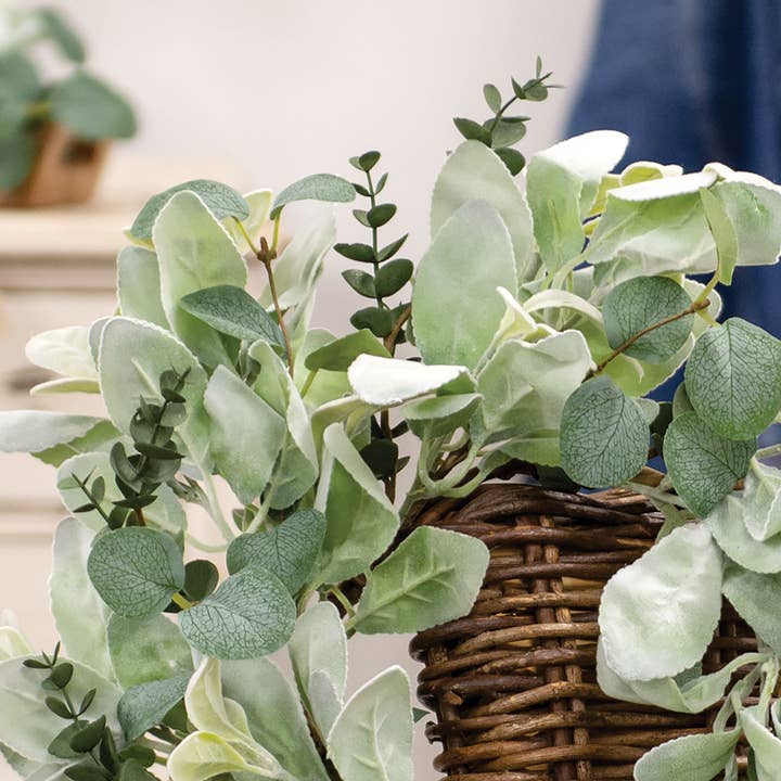 Saybrook Lane - Wholesale Wreath - Velvet Lamb's Ear & Eucalyptus Candle Ring, 6.5"3