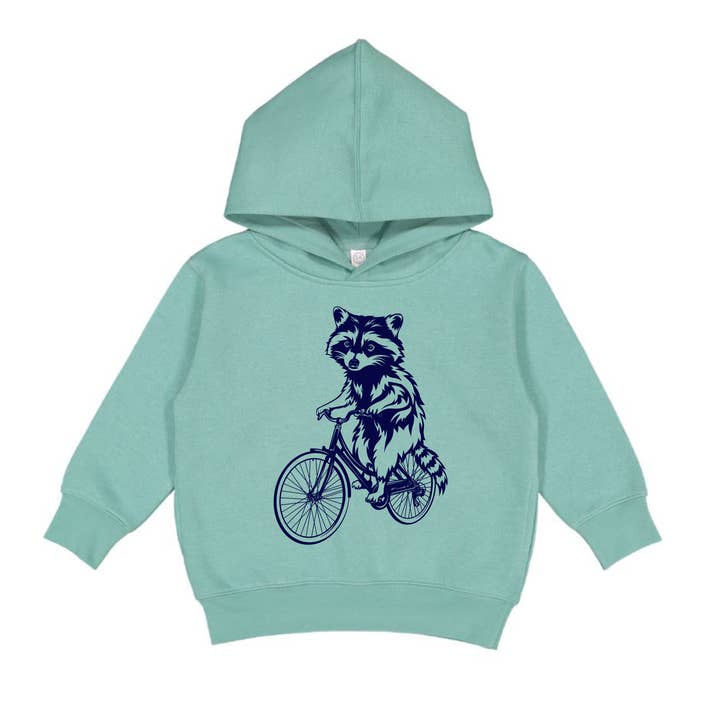 Spruce Seed - Venta al por mayor Sudadera con capucha - Niños - Sudadera con capucha para niños, mapache en bicicleta, sudadera tipo jersey para niños pequeños
