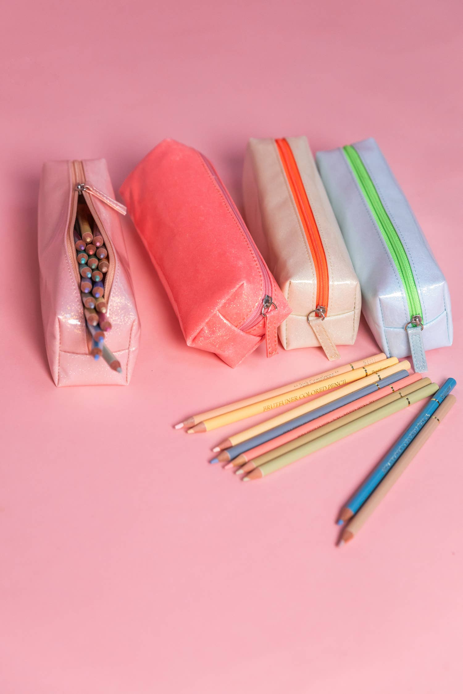 Luciole et Petit Pois - Vente Étuis/trousses à crayons - Trousse - Crème/Orange fluo3