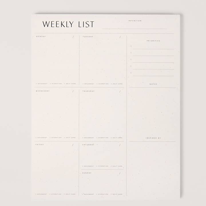 Wilde House Paper - Wholesale Planner - Weekly List Pad