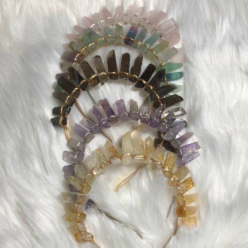 WHOLIFECO - Wholesale Tiara – Women’s - Raw Crystal crown - Gemstone Tiara for bride3