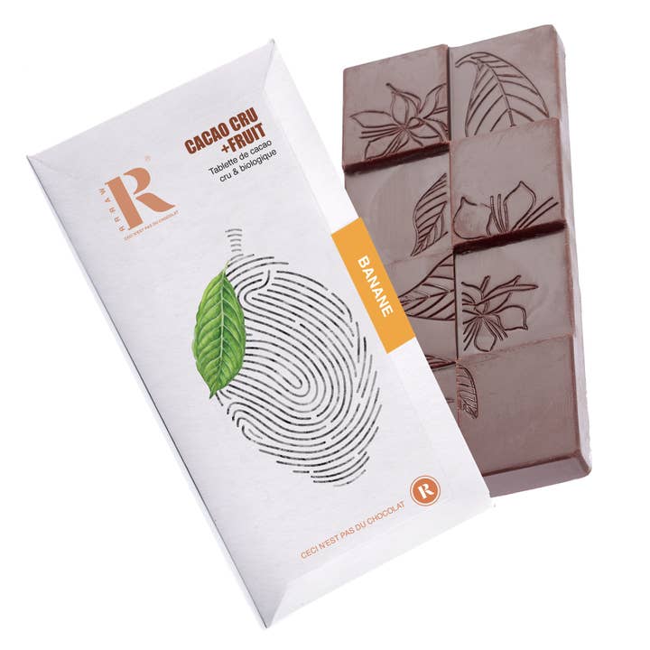 Cacao Cru Bar45g Banana - Organic for wholesale by RRRAW