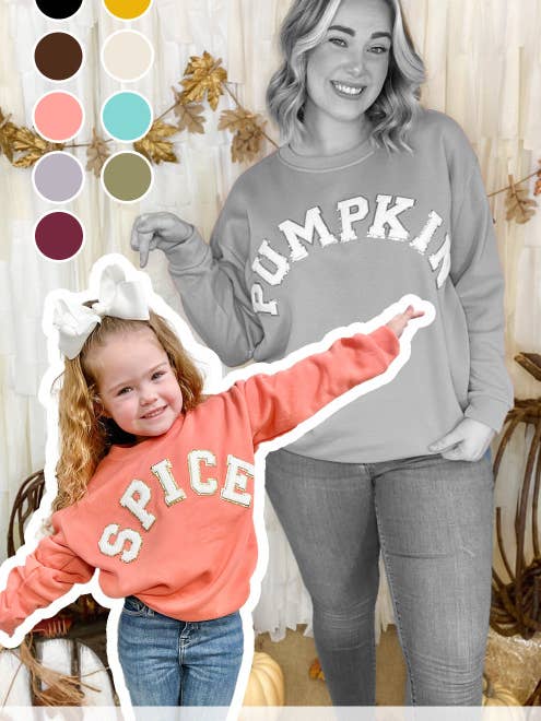 Spice Ideal Chenille Sweatshirt for wholesale by Sugar Stitch