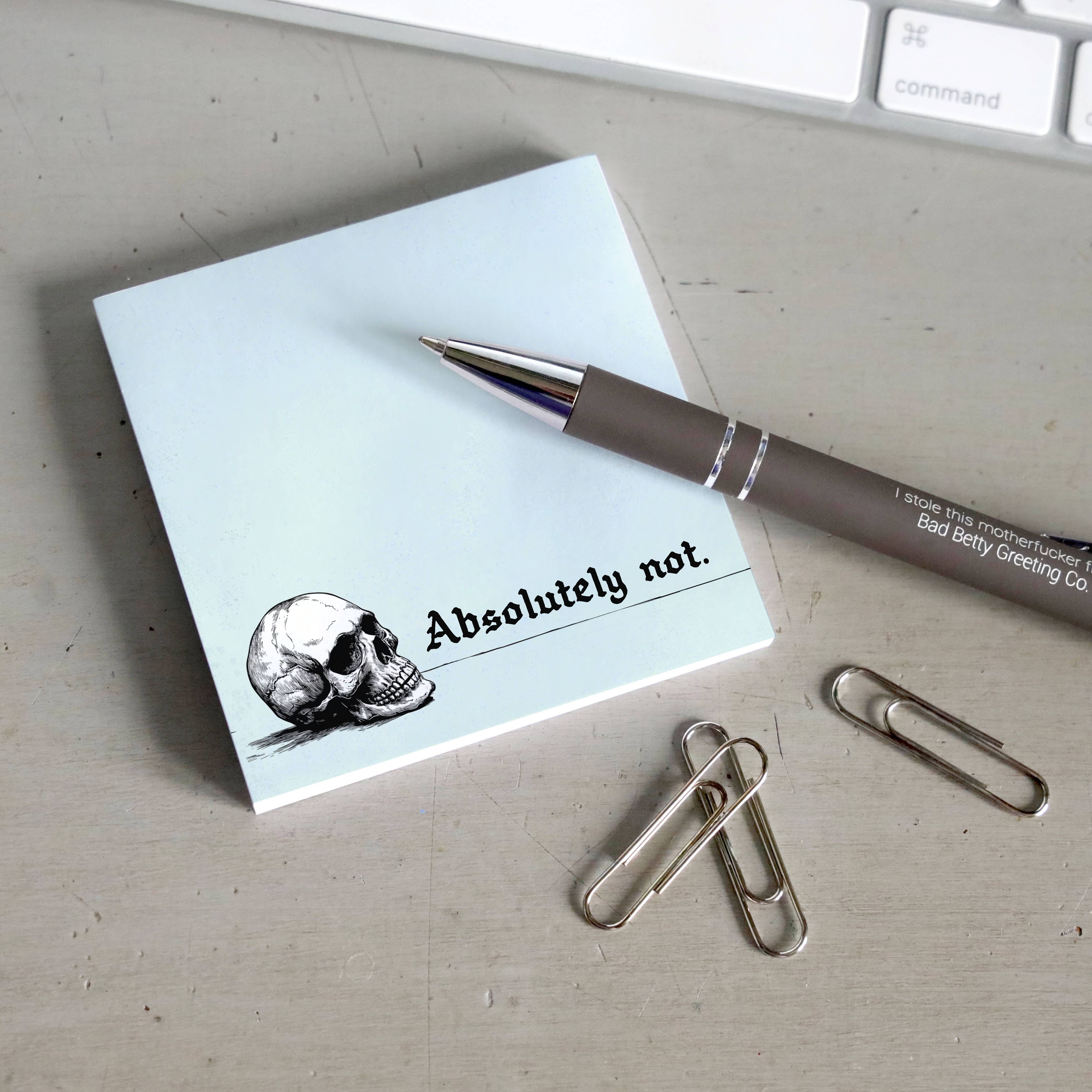 Bad Betty Greeting Co. - Wholesale Sticky Notes - Absolutely Not - Funny Sarcastic Sticky Note Pad1