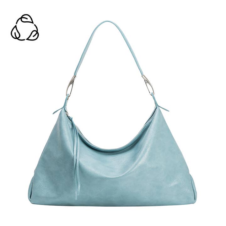 Mala de Ombro Vegan Reciclada Charlie Blue por atacado de Melie Bianco