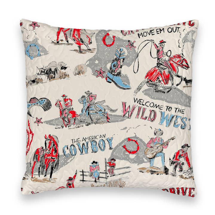 Coussin matelassé en sable Cattle Drive 20" pour la vente par Ida Mae Home