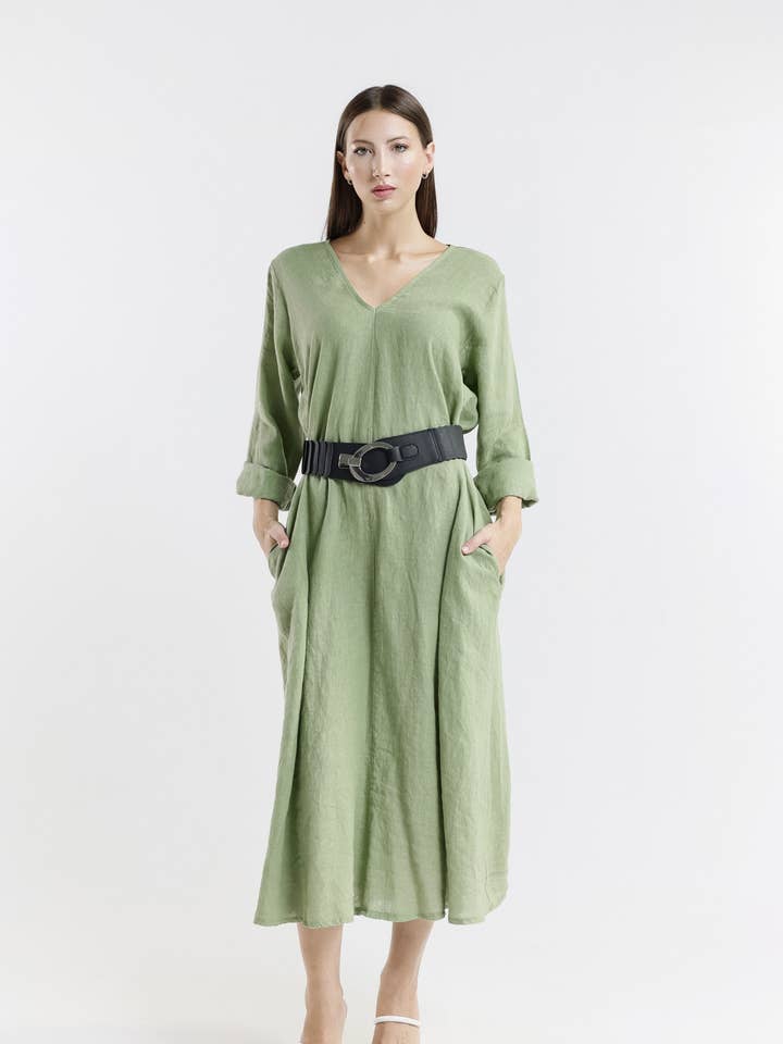 Nikolina stræksølv spændebælte (IBL615V) for engroshandel hos TINA Stephens Italy/Tees By Tina