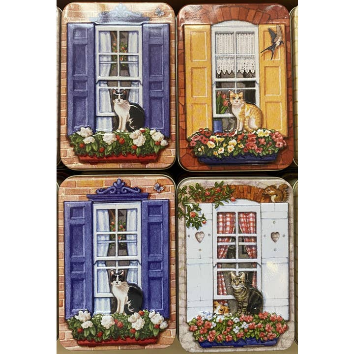 Tin Treats – wholesale Decorative box – Dana Kubick - Window Tins 4 Asst With Fudge1