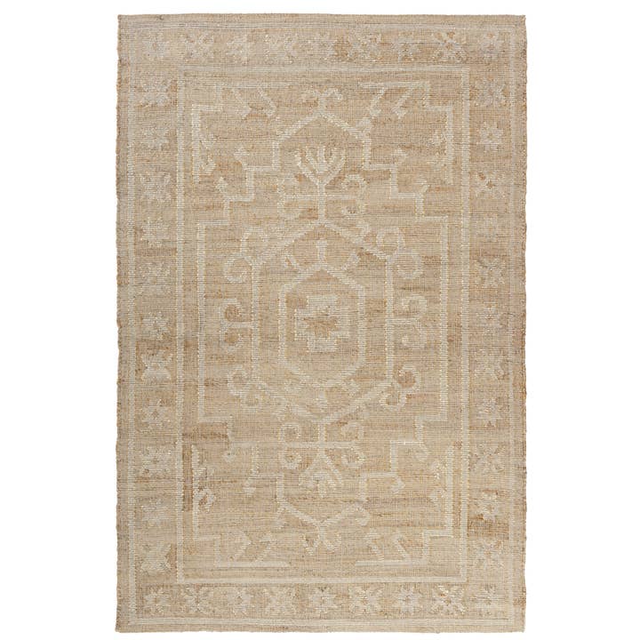 LR Home - Wholesale Area Rug - Classic Medallion Jute Blend Indoor Area Rug