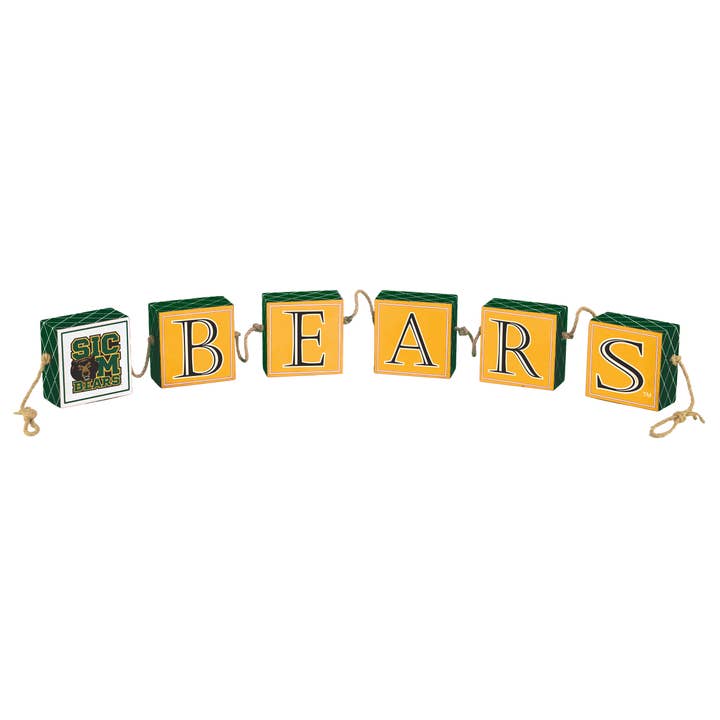 Hanna's Handiworks - Wholesale Decorative Tabletop Object - Baylor Bears Rope Block (Sale Item)