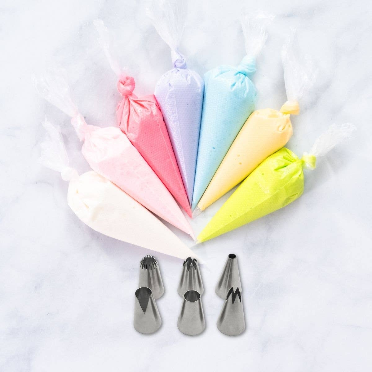 Zenker - Wholesale Decorating Tool - Set of 6 Zenker large stainless steel pastry nozzles0