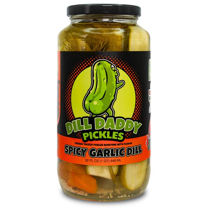 Spicy Garlic Dill - Pickle Spears (32 oz) for wholesale by Dill Daddy Pickles