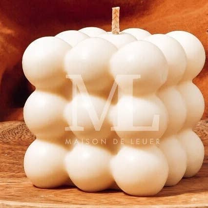 Belle | Large Bubble Cube Pillar | Scented or Unscented for wholesale by Maison De Lueur