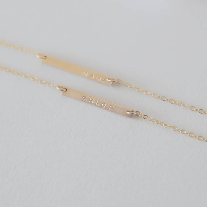 Collar de barra personalizada para venta al por mayor de Secretly Hers Jewelry