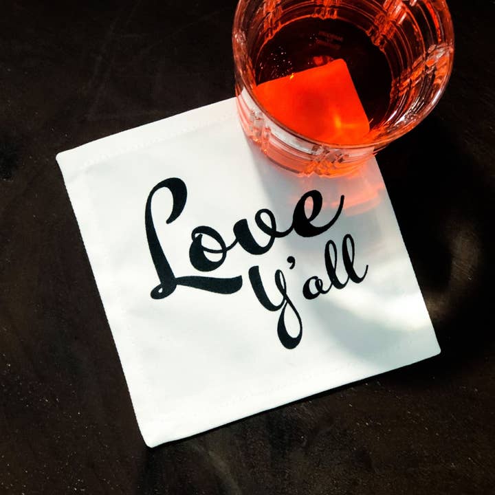 The Love Y’all Cocktail Napkin for wholesale by Down South House & Home