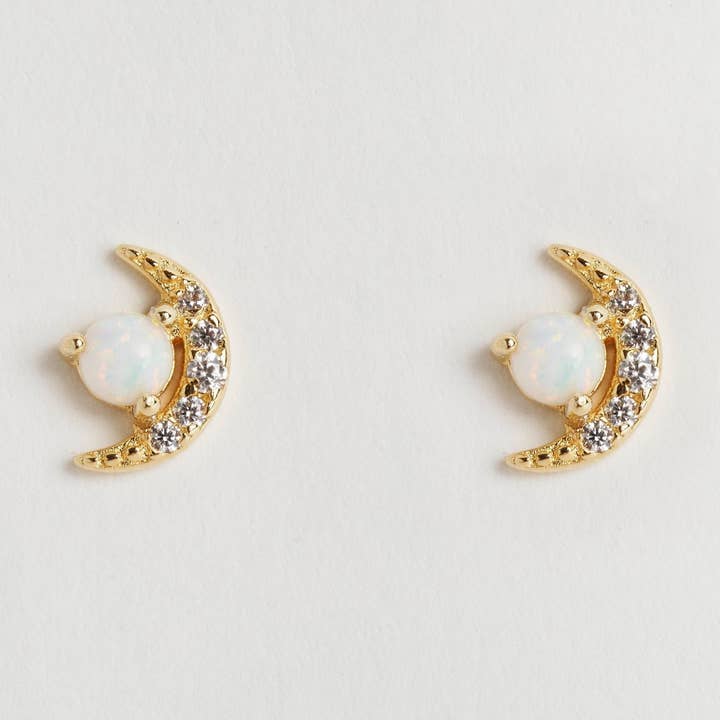 Moon Opal Oorknopjes voor wholesale door Quill Fine Jewelry & Lifestyle