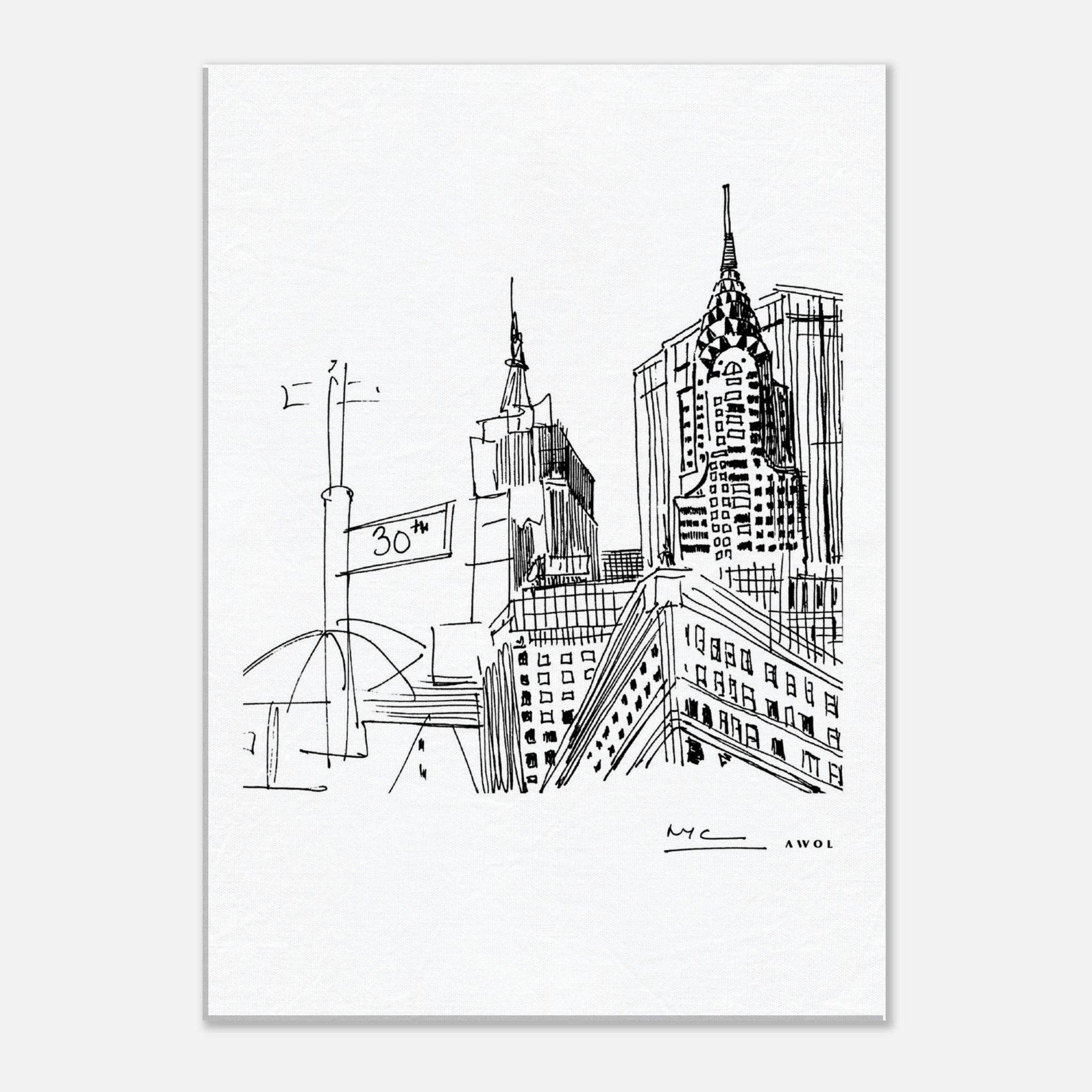 Creations Awol - Wholesale Art Print - New York City Art, Iconic Skyscrapers: Canvas Print9
