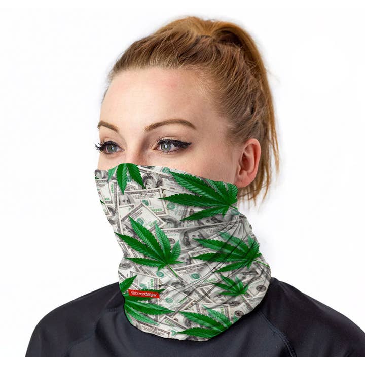 StonerDays Apparel - Wholesale Neck Warmer/Snood - Unisex - Cash Money Neck Gaiter4
