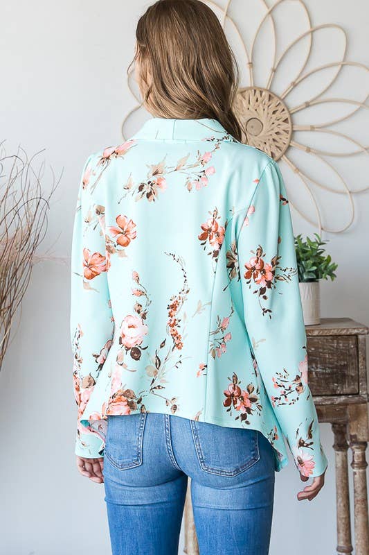 MINT SJ1206-21 FLORAL OPEN BLAZERS for wholesale on Faire12
