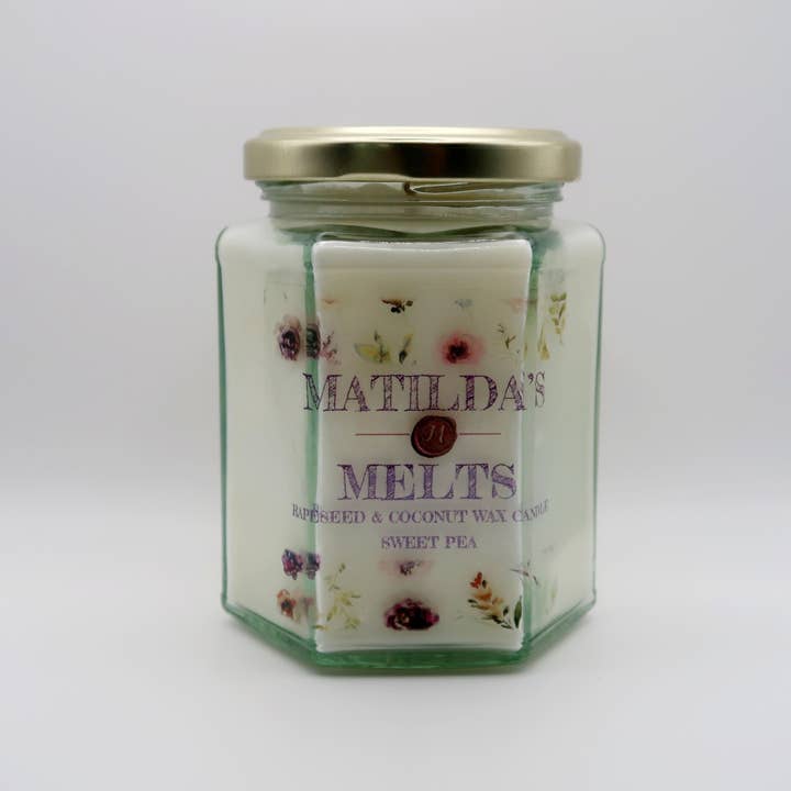 Matilda's Melts – wholesale Jar/filled candle – Coconut and Rapeseed Wax Jam Jar Candles10