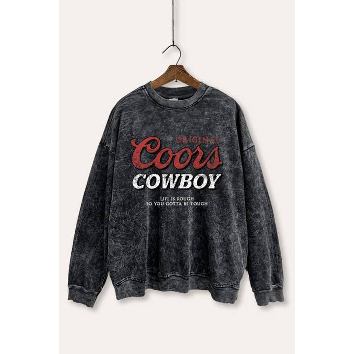 COORS COWBOY GRAPHIC MINERAL WASH SWEATSHIRT for wholesale by STARCHIS