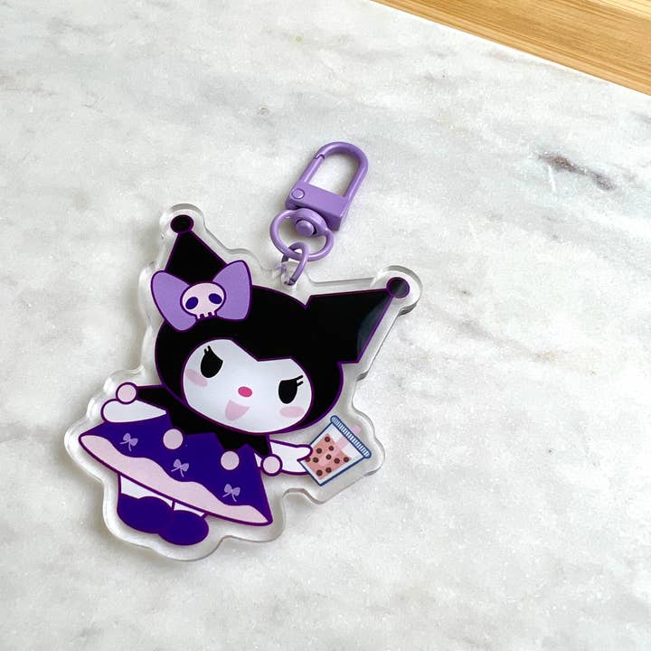 Choodaloo - Wholesale Keychain - Women's - Kuromi Boba Keychain - Kuromi Keychain2
