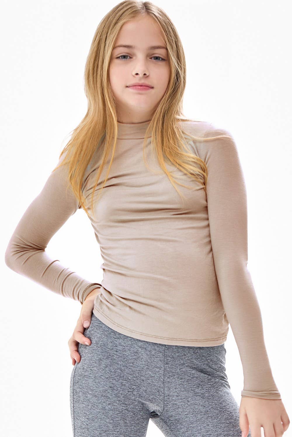 Good Girl - Vente T-shirt – enfant - Haut en tricot modal à manches longues et col montant14