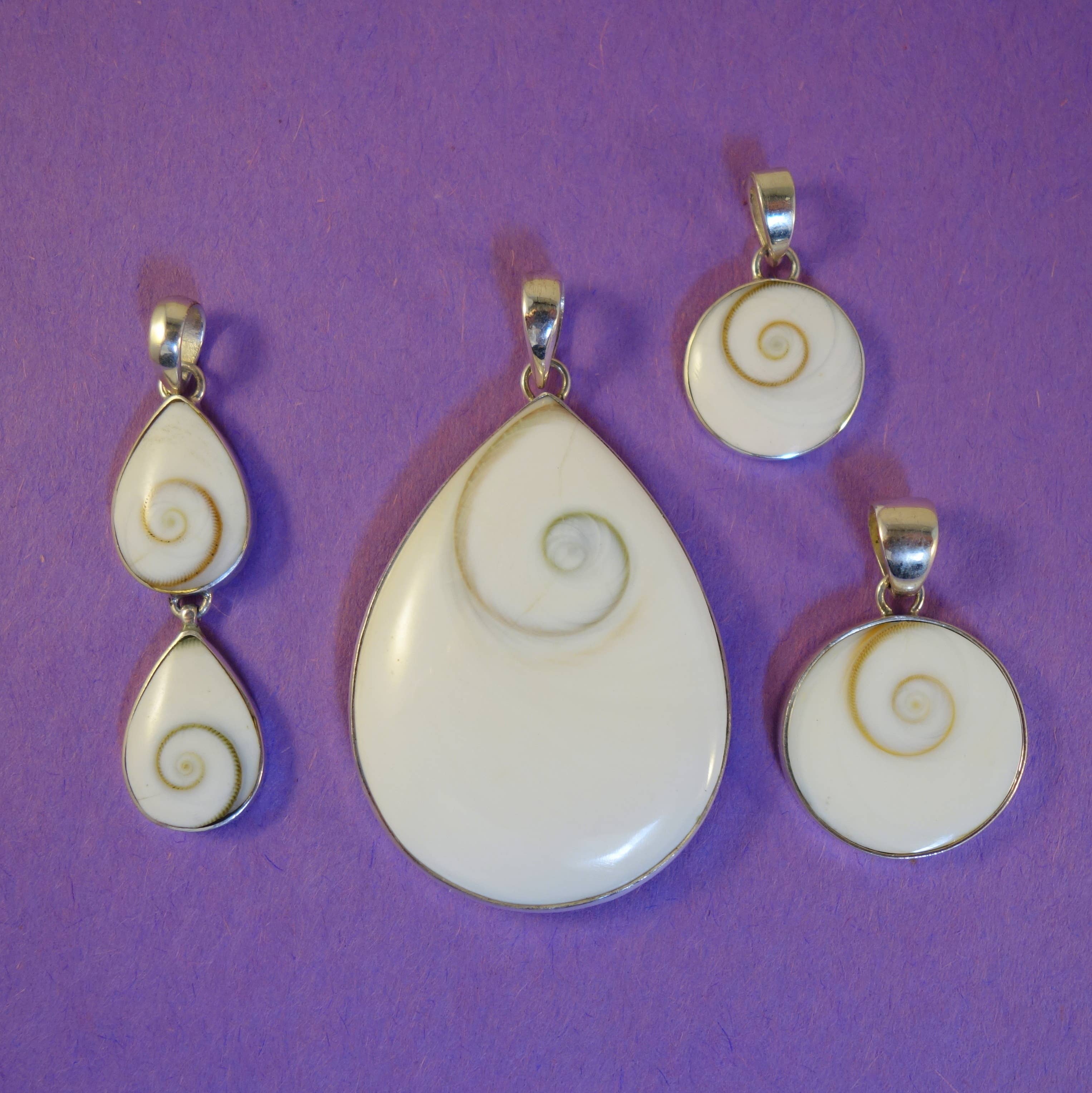 Ajmer by Jodi - Wholesale Individual Charm/Pendant - Petite Round Eye of Shiva Pendant in Sterling Silver9