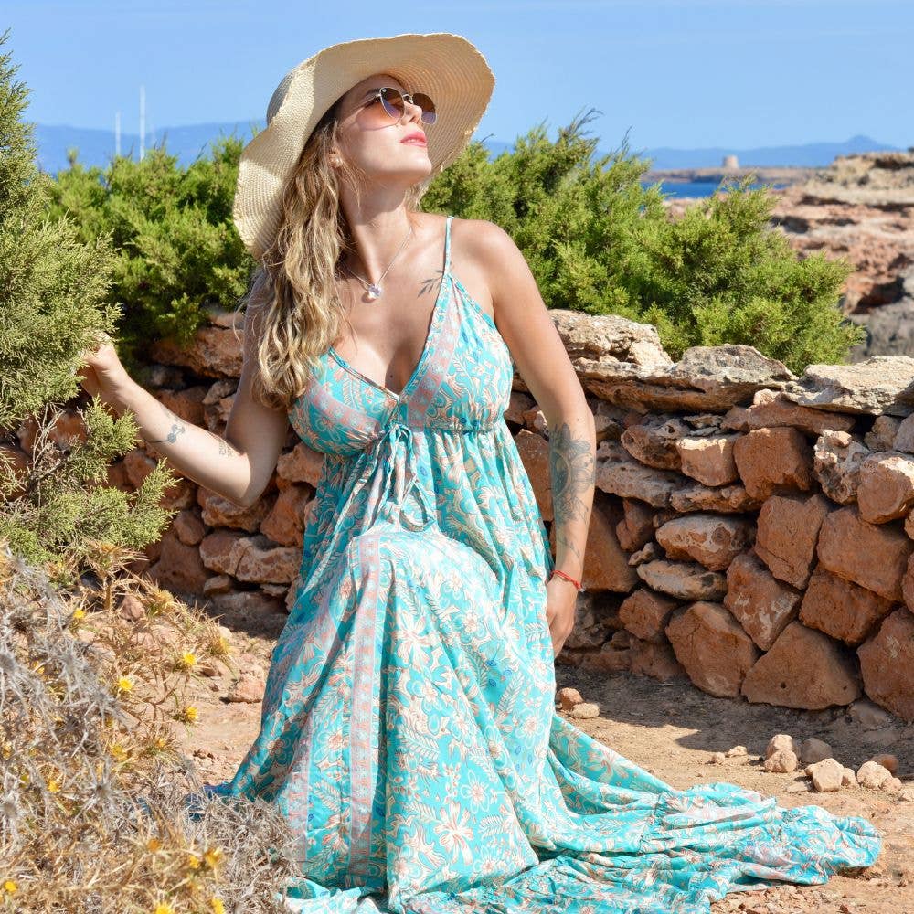 Arena Formentera - Venta al por mayor Vestido - Mujer - Vestido largo bohemio con bolados en la espalda! Regresaron!5