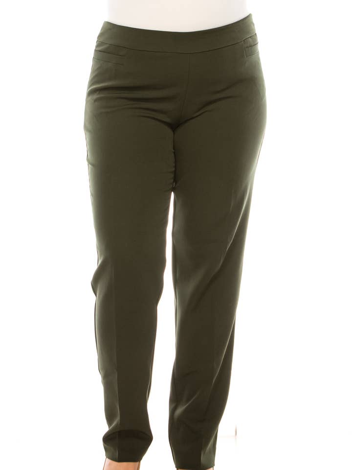 Zac & Rachel Twill Front Functional Pockets Slim Pants for wholesale by New Yorker's Apparel