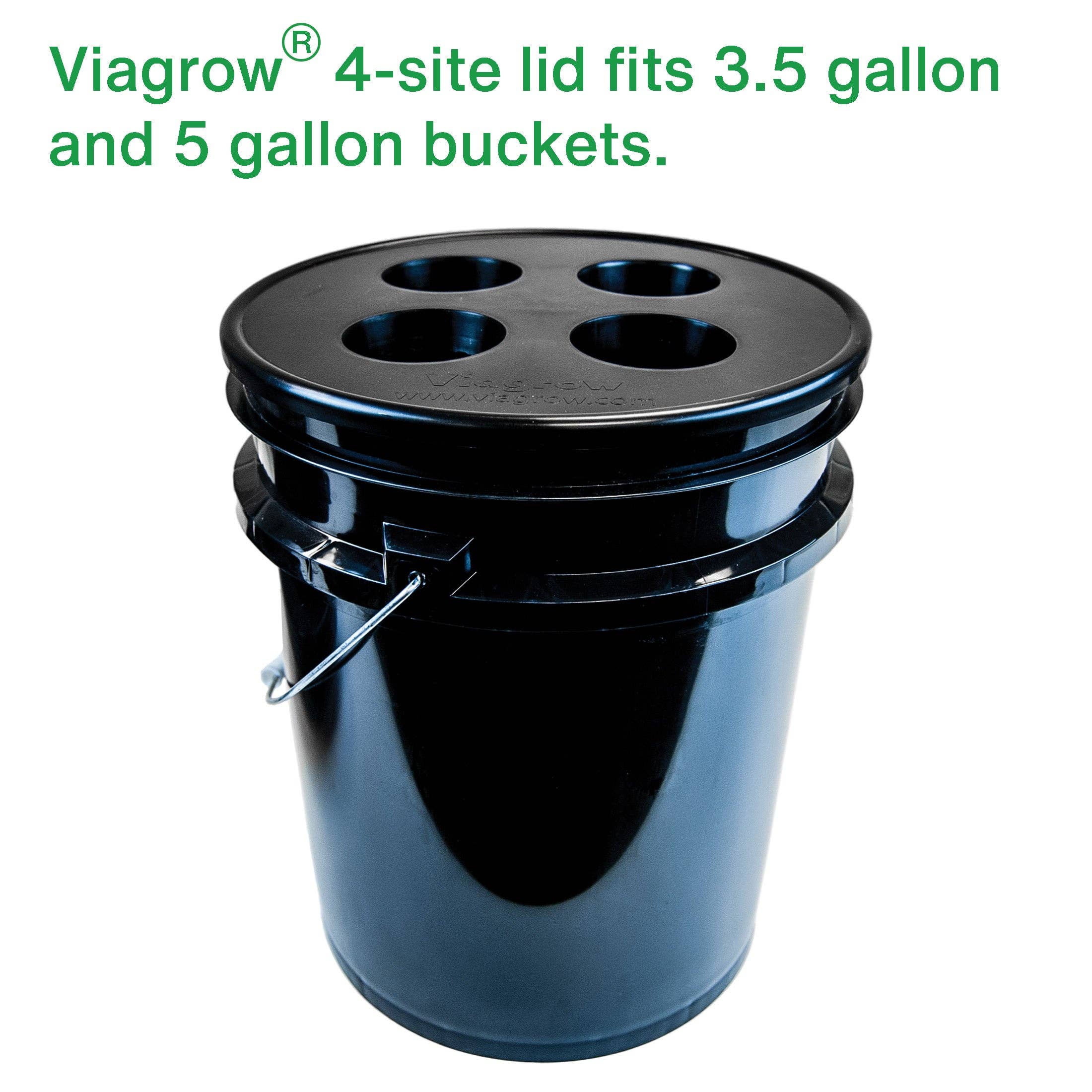 Viagrow - Wholesale Plant Pot - Viagrow Net Pot Mesh Bucket Lid, 3" Net Pots x 4 (5 Pack)5