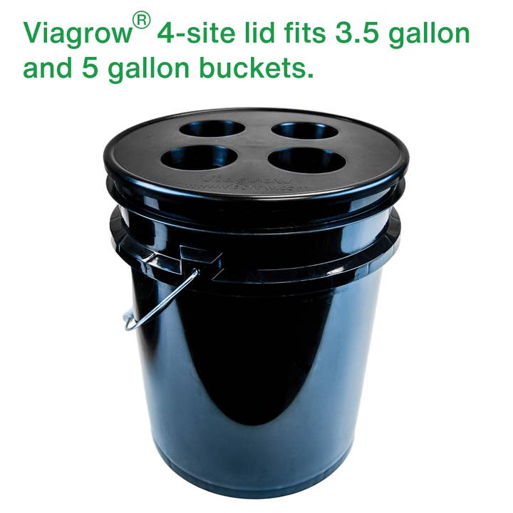 Viagrow - Wholesale Plant Pot - Viagrow Net Pot Mesh Bucket Lid, 3" Net Pots x 4 (5 Pack)5