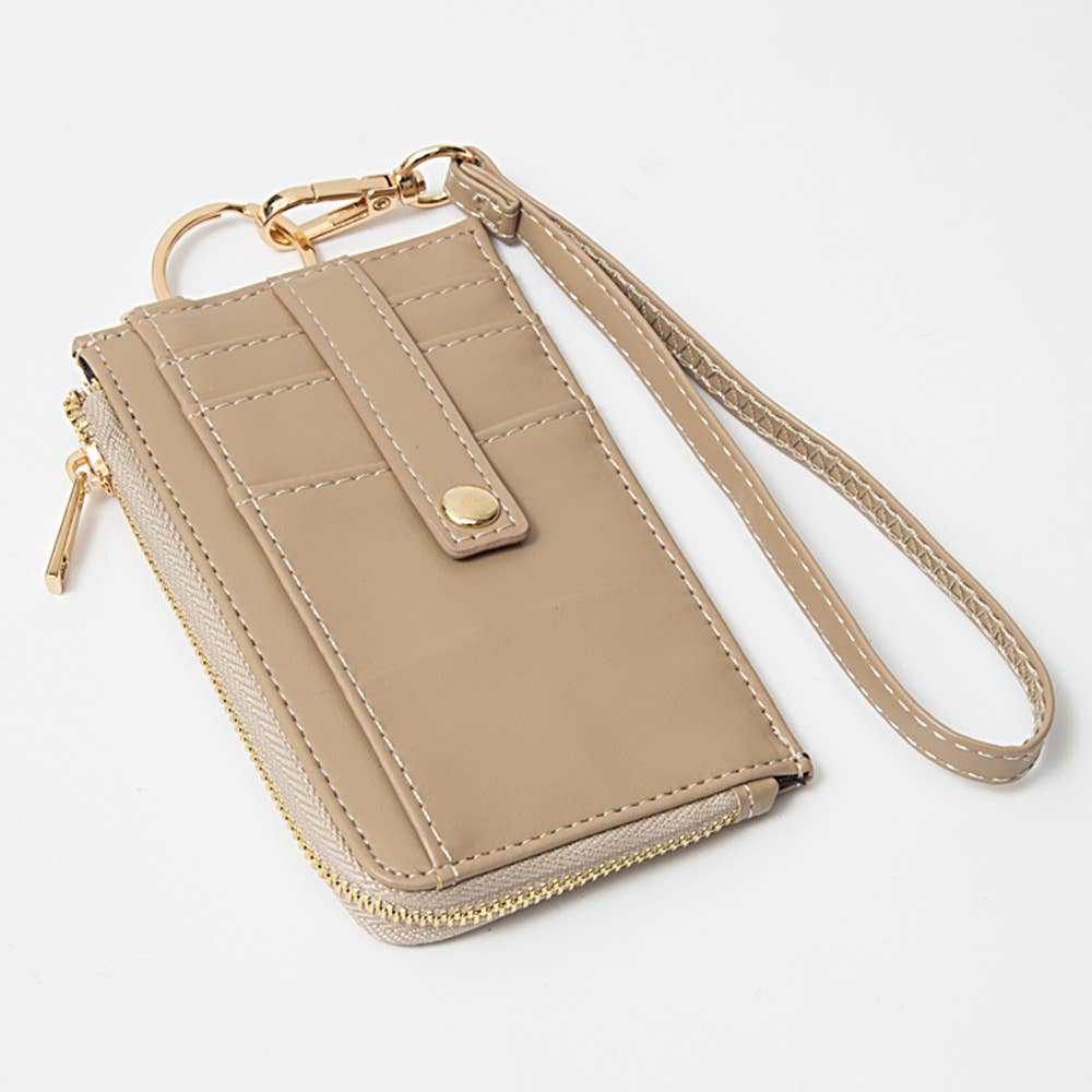 Sensibling Corp. - Wholesale Wristlet - Faux Leather Basket Weave Flat Card Holder Wallet Wristlet47