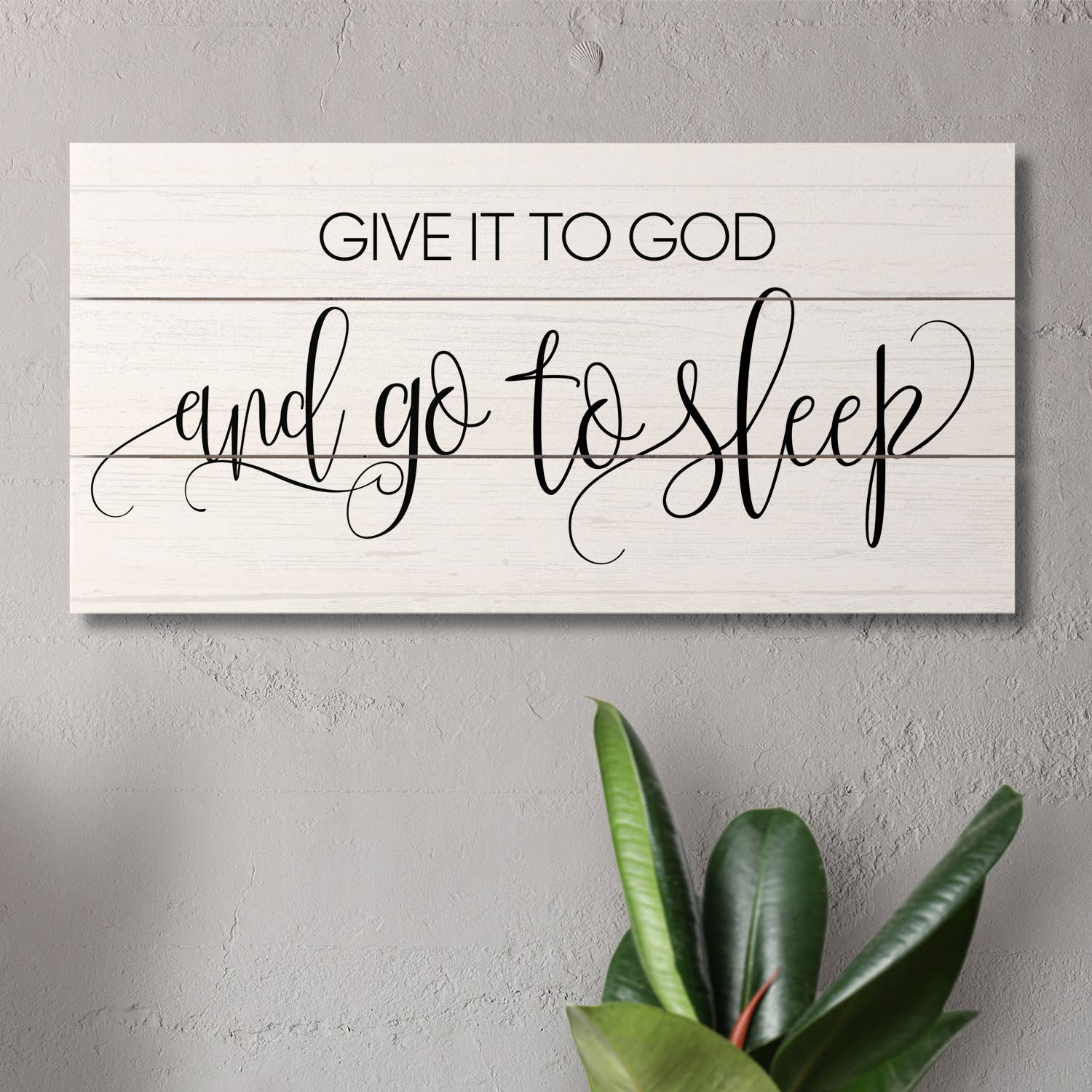 CounterArt/Highland Home/Thirstystone – Großhandel Schilder – Gib es Gott Dekoratives Paletten-Holzschild 30,5 x 15,2 cm6