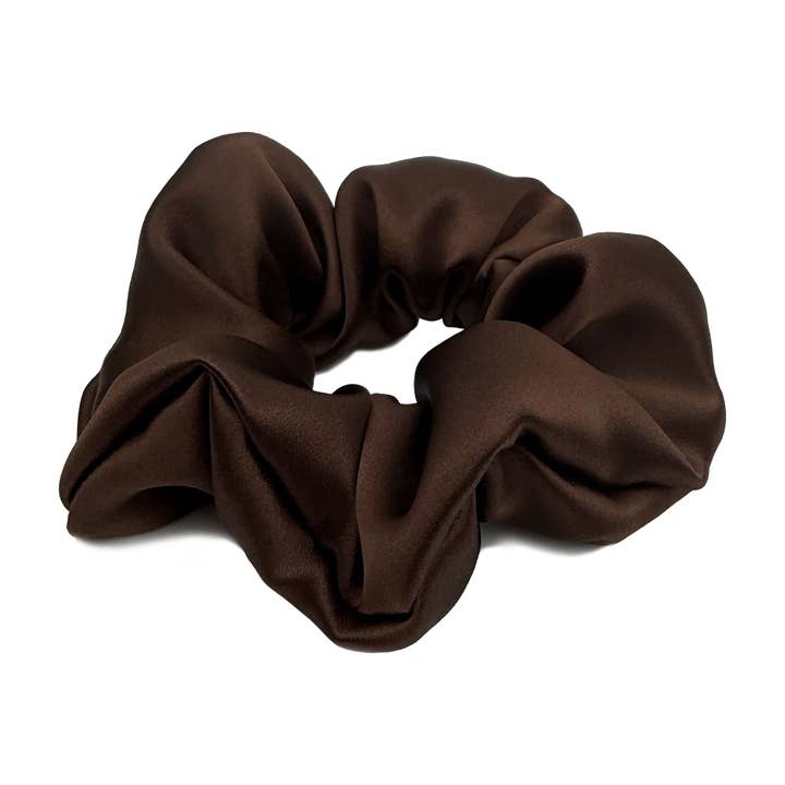 Cocoa Silk Scrunchie for wholesale by Krystell Barraza