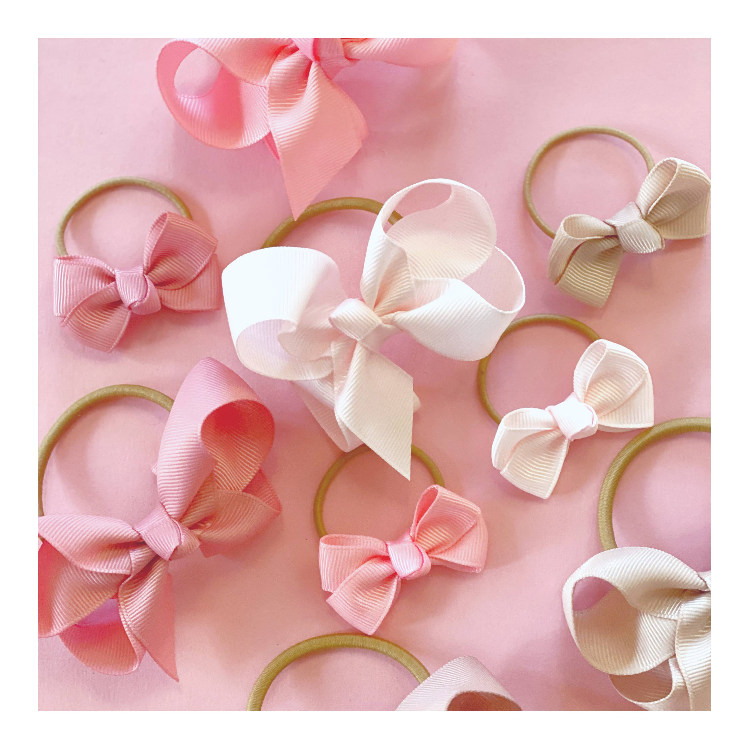La Fillette Accessories - Wholesale Hair Bow - Kids - Maxima hair bow with elastic band in vanilla7