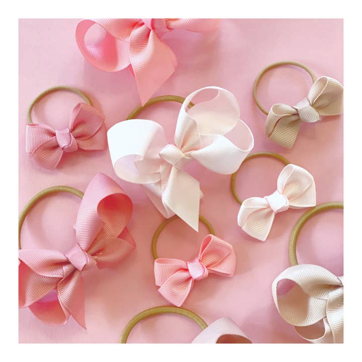 La Fillette Accessories - Wholesale Hair Bow - Kids - Maxima hair bow with elastic band in vanilla7
