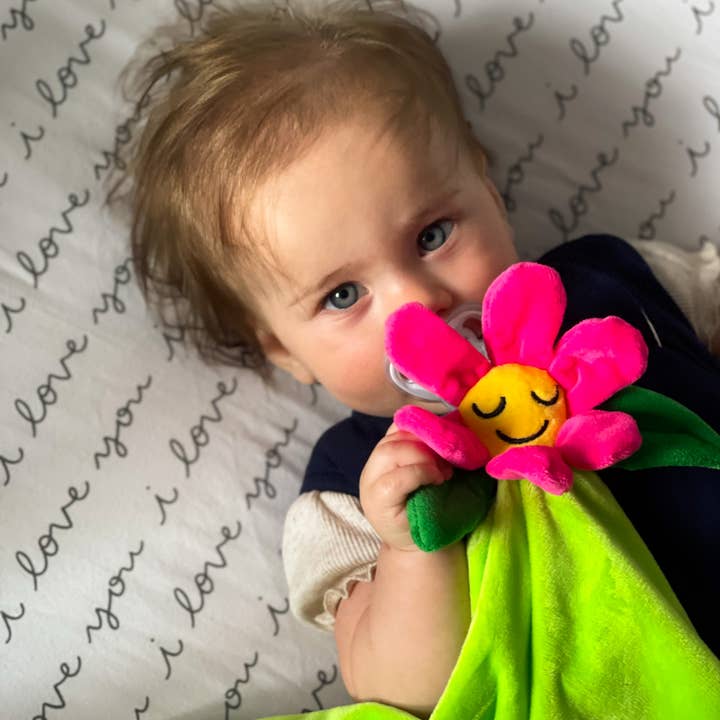 Flower Lovey veiligheidsdeken voor op reis en voor het slapengaan voor wholesale door Yikes Twins