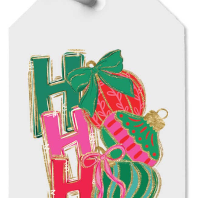 M2B Designs - Wholesale Gift Tag - Ho Ho Ho Ornament Gift Tags