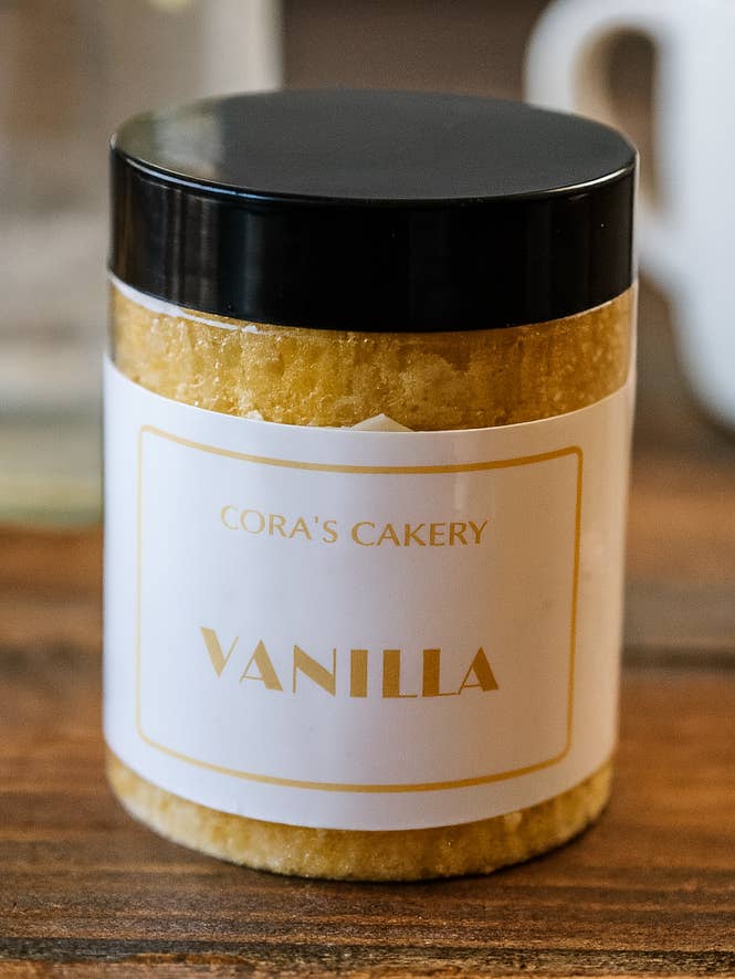 Vaniljekageglas for engroshandel hos Cora’s Cakery