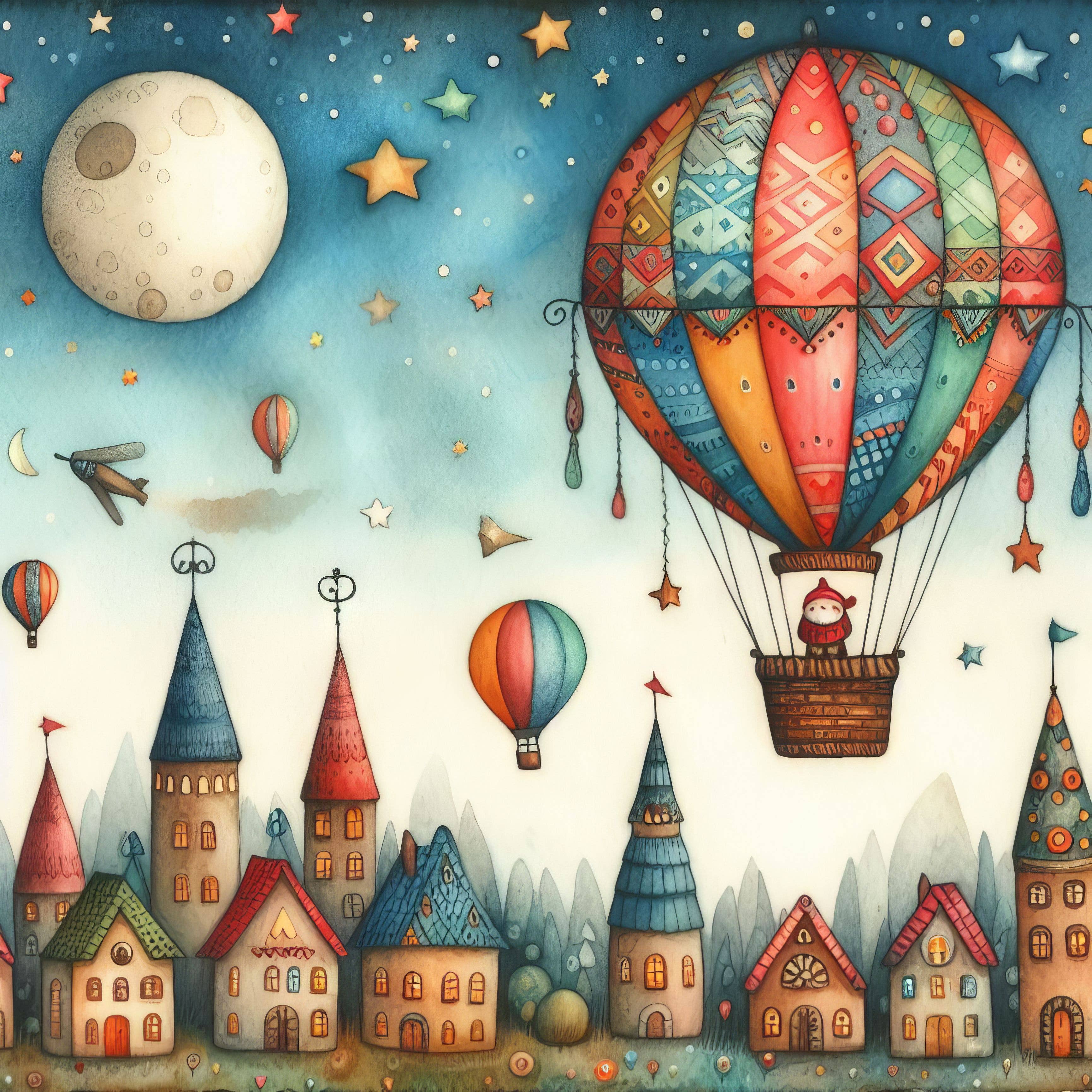 Amaranta Designs - Wholesale Everyday greeting card - Hot Air Balloons 10